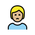 person frowning: medium-light skin tone on OpenMoji