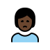 person frowning: dark skin tone on OpenMoji