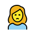 woman frowning on OpenMoji