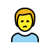 man frowning on OpenMoji