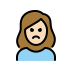 woman pouting: light skin tone on OpenMoji