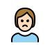 person pouting: light skin tone on OpenMoji