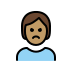 person pouting: medium skin tone on OpenMoji