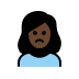 woman pouting: dark skin tone on OpenMoji