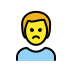 man pouting on OpenMoji
