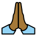 folded hands: medium-dark skin tone on OpenMoji