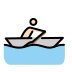man rowing boat: light skin tone on OpenMoji