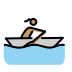 woman rowing boat: medium skin tone on OpenMoji