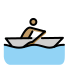 man rowing boat: medium skin tone on OpenMoji