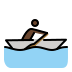 person rowing boat: dark skin tone on OpenMoji