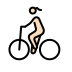 woman biking: light skin tone on OpenMoji
