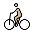 man biking: medium-light skin tone on OpenMoji