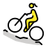 woman mountain biking on OpenMoji