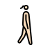woman walking facing right: light skin tone on OpenMoji