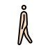 man walking: light skin tone on OpenMoji