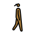 woman walking facing right: medium-dark skin tone on OpenMoji