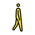 person walking facing right on OpenMoji