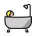 person taking bath: medium-light skin tone on OpenMoji