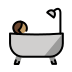 person taking bath: medium skin tone on OpenMoji