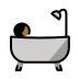 person taking bath: medium-dark skin tone on OpenMoji