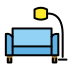 couch and lamp on OpenMoji