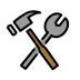 hammer and wrench on OpenMoji