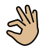 pinching hand: medium-light skin tone on OpenMoji