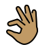 pinching hand: medium skin tone on OpenMoji