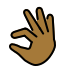 pinching hand: medium-dark skin tone on OpenMoji