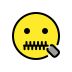 zipper-mouth face on OpenMoji