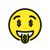 money-mouth face on OpenMoji