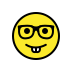 nerd face on OpenMoji