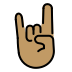 sign of the horns: medium skin tone on OpenMoji