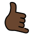call me hand: dark skin tone on OpenMoji