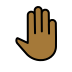 raised back of hand: medium-dark skin tone on OpenMoji