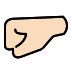 left-facing fist: light skin tone on OpenMoji