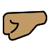 left-facing fist: medium skin tone on OpenMoji