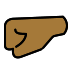 left-facing fist: medium-dark skin tone on OpenMoji
