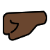 left-facing fist: dark skin tone on OpenMoji