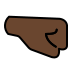 right-facing fist: dark skin tone on OpenMoji