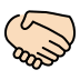 handshake: light skin tone on OpenMoji