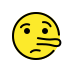 lying face on OpenMoji