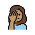 woman facepalming: medium skin tone on OpenMoji