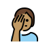 person facepalming: medium skin tone on OpenMoji