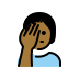 person facepalming: medium-dark skin tone on OpenMoji