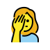 woman facepalming on OpenMoji