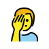 man facepalming on OpenMoji