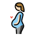 pregnant woman: light skin tone on OpenMoji