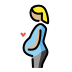 pregnant woman: medium-light skin tone on OpenMoji