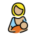 breast-feeding: medium-light skin tone on OpenMoji